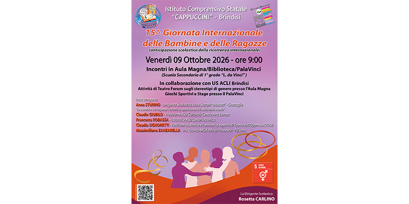 Giornata Internazionale delle Bambine e delle Ragazze 09/10/2026